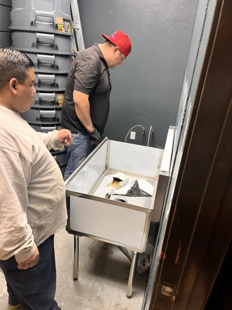 Commercial plumbing and sink installation in Cutler